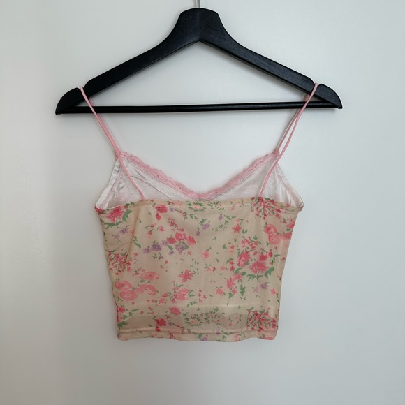 Floral lace cropped camisole (handmade on Etsy) - Picture 3 of 8